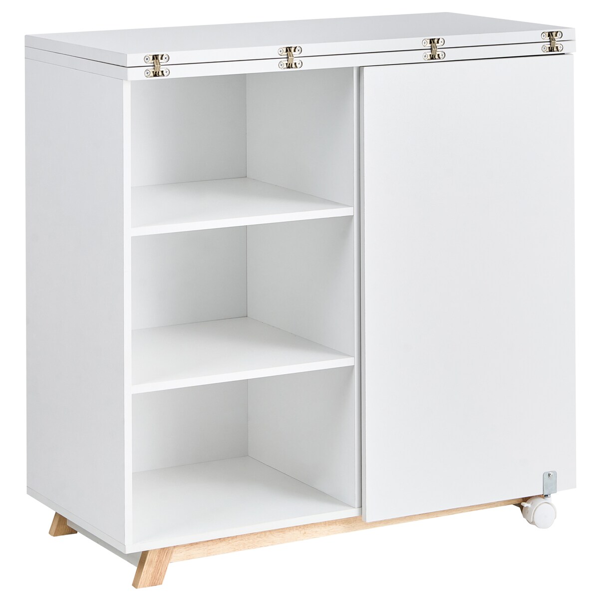 Szafka z funkcją biurka FLOMOT Biały 80 cm 40/80 cm Składane