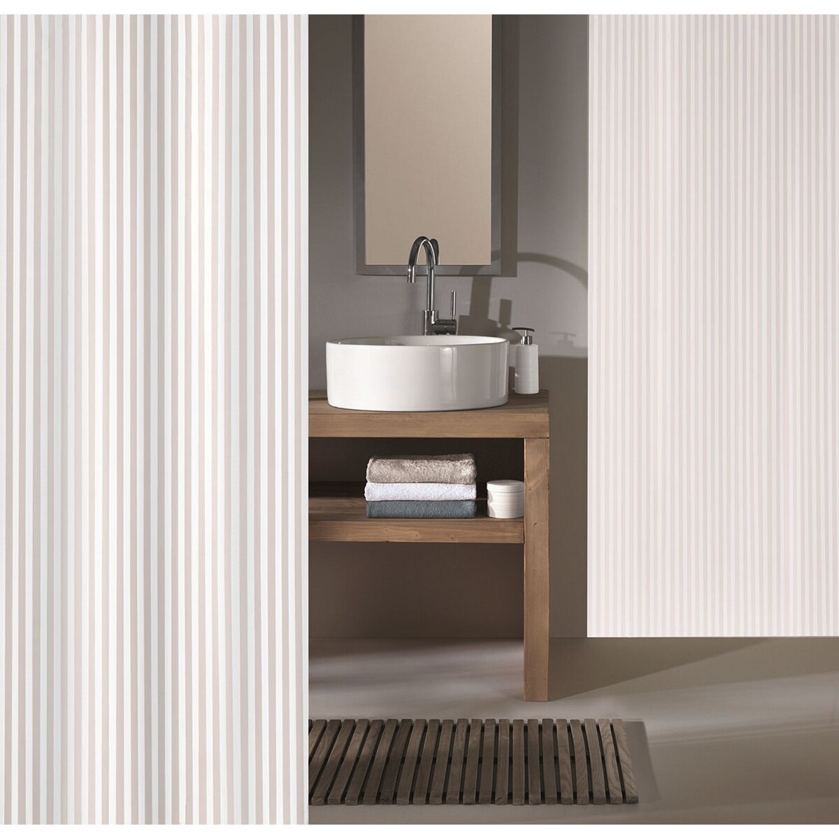 Kleine Wolke Sanna Tekstyna Zasłona prysznicowa biały 180x200 cm Eco Care