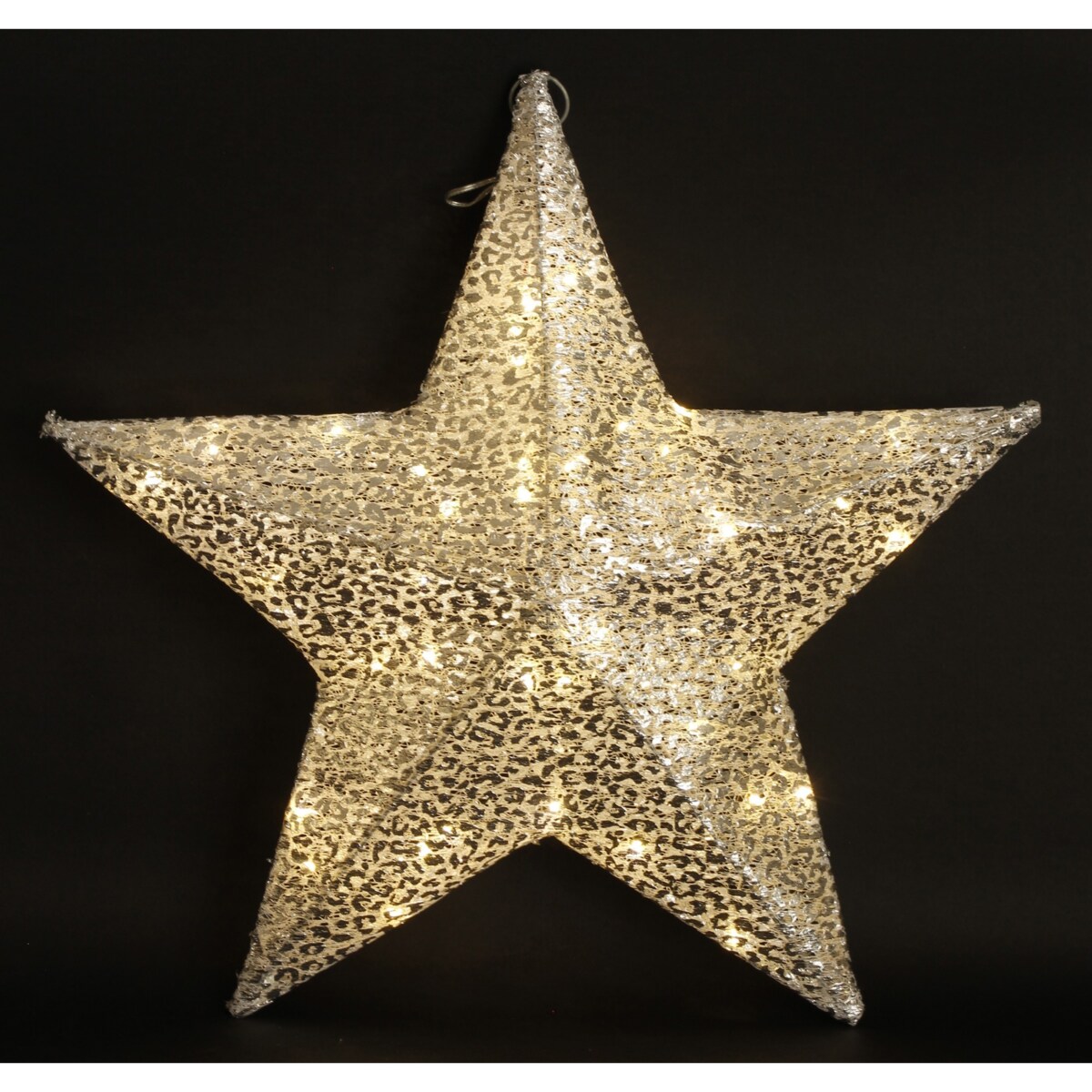 Gwiazda dekoracyjna LED 47x50x12 cm ANANDA srebrna