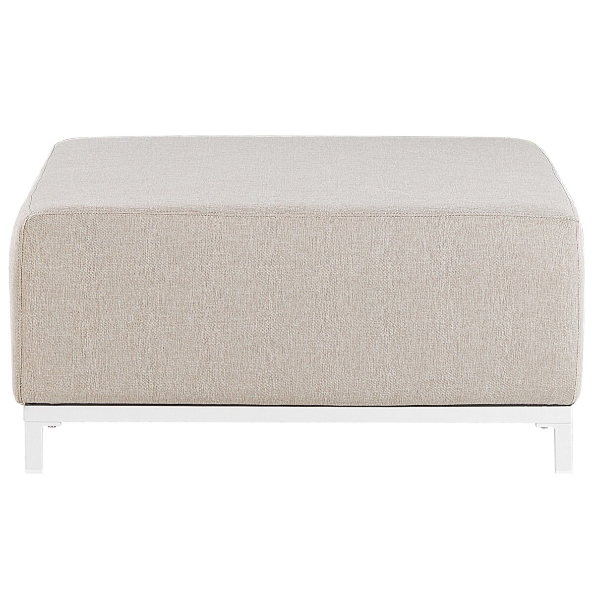 Otomana ogrodowa beżowa z białym ROVIGO