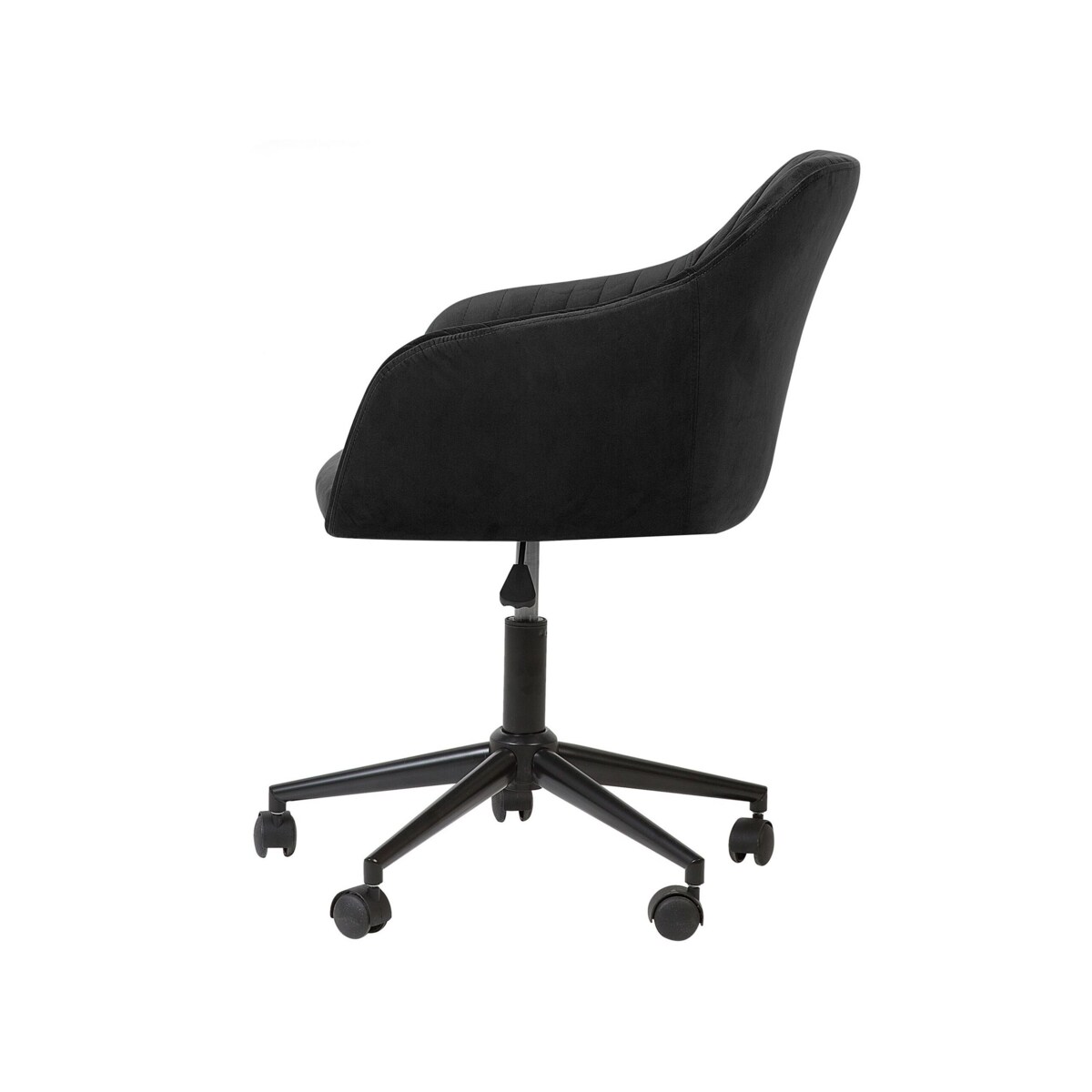Krzesło biurowe regulowane welurowe czarne VENICE
