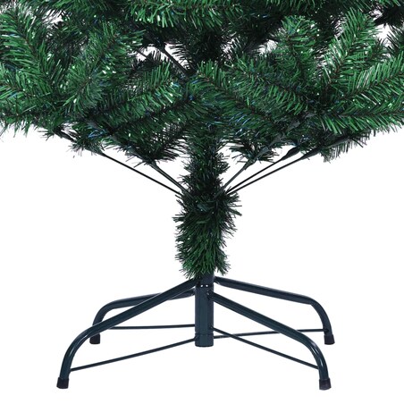 vidaXL Sztuczna choinka z opalizującymi końcówkami, zielona, 240 cm
