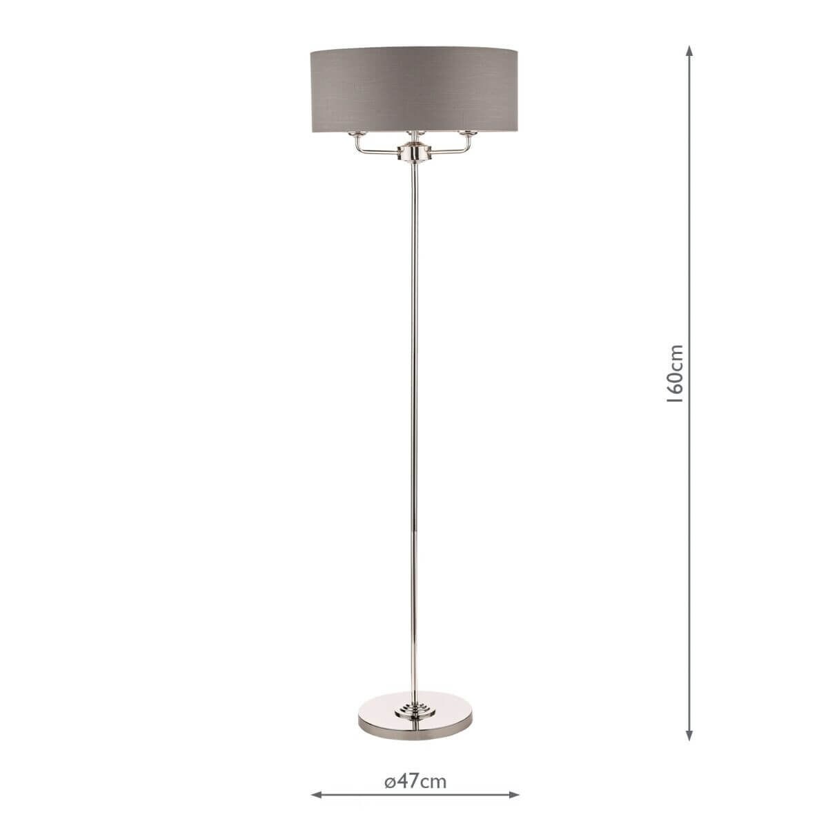 Sypialniana lampa podłogowa Sorrento LA3688866-Q Laura Ashley szara nikiel