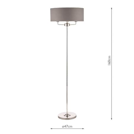 Sypialniana lampa podłogowa Sorrento LA3688866-Q Laura Ashley szara nikiel