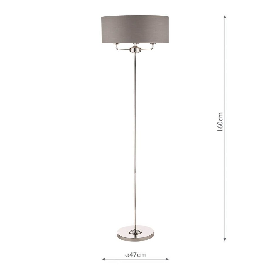 Sypialniana lampa podłogowa Sorrento LA3688866-Q Laura Ashley szara nikiel