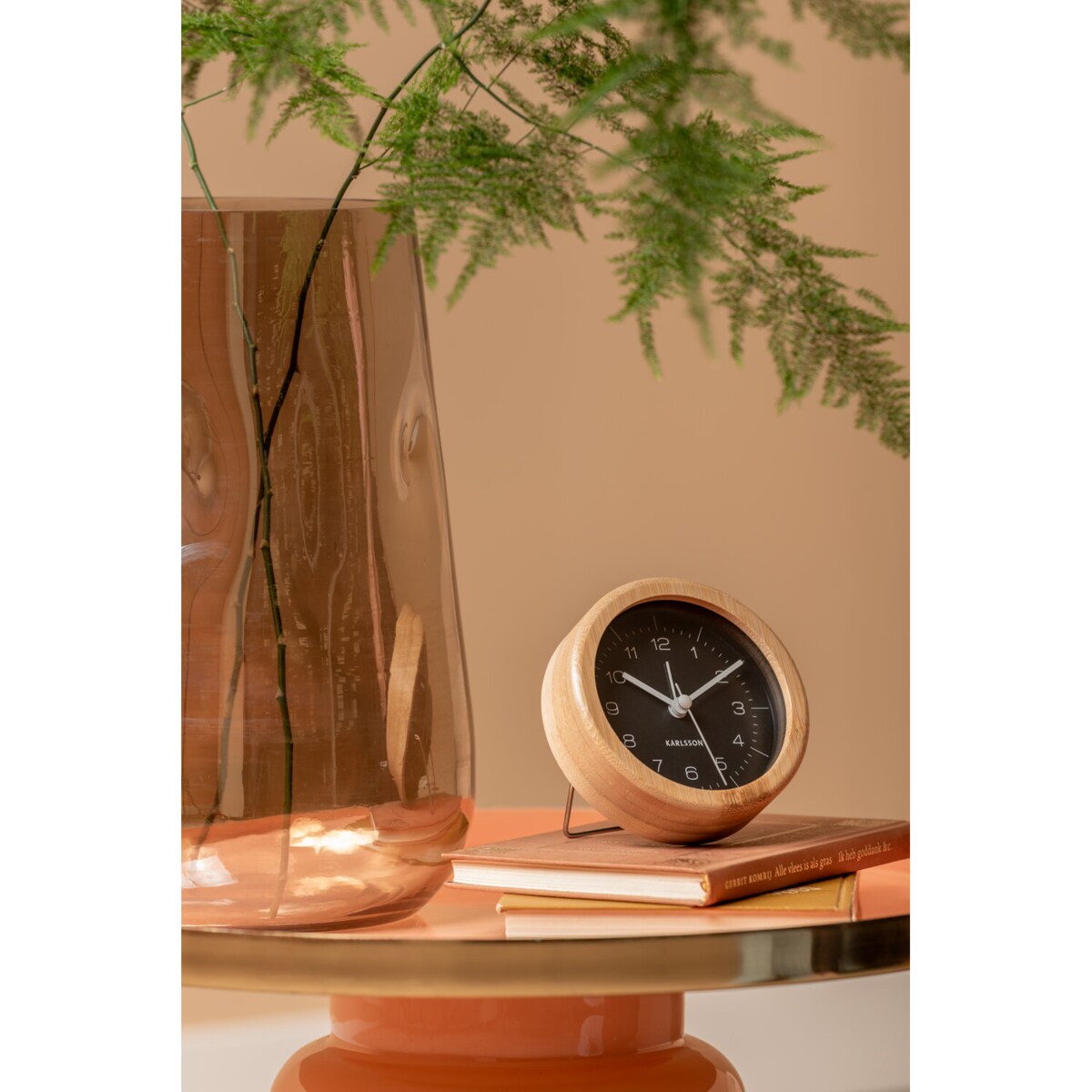 Budzik z bambusową obudową NEAT, Ø 10 cm