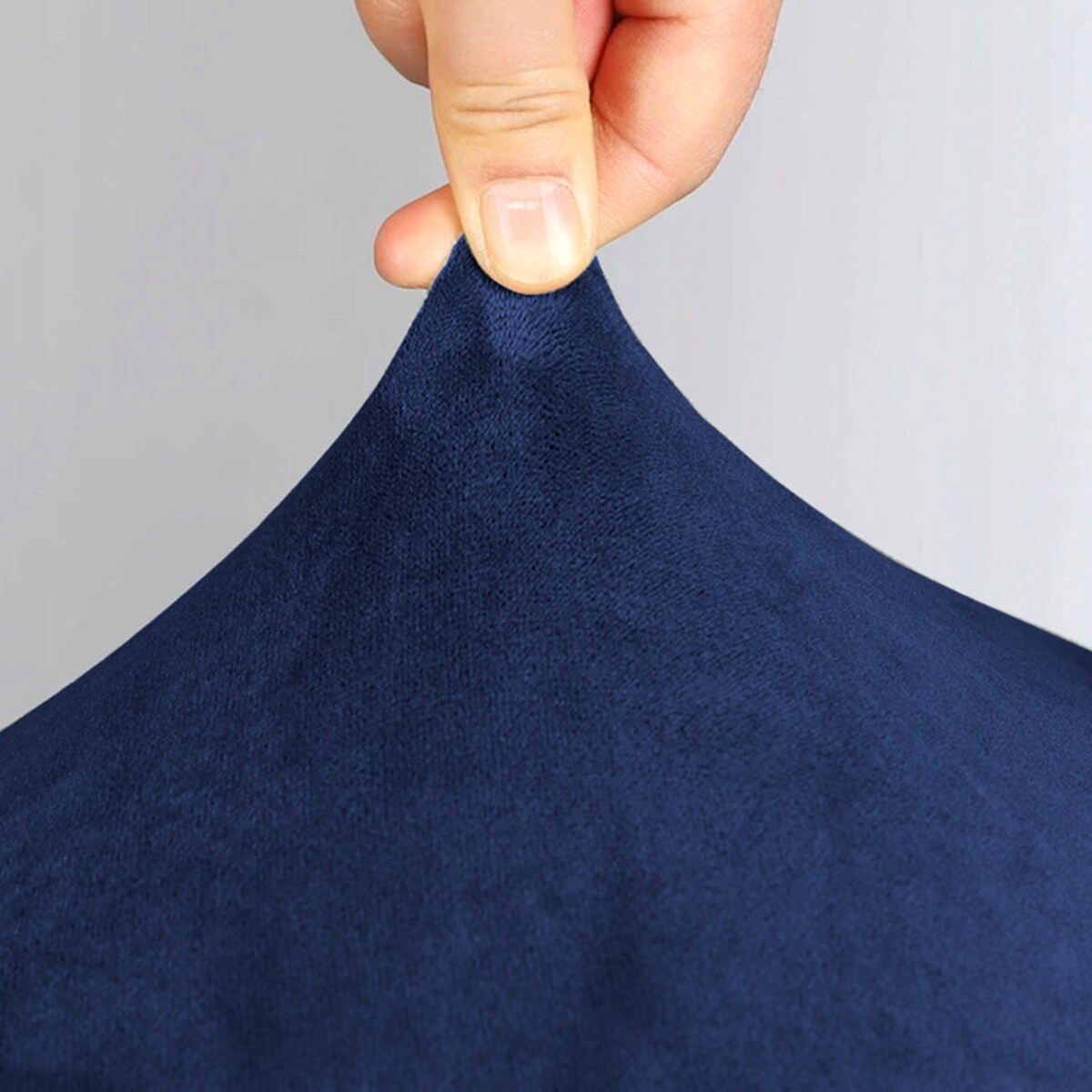 POKROWIEC NA KRZESŁO SKANDYNAWSKIE GRANATOWY WELUR ELASTYCZNY [21EB]