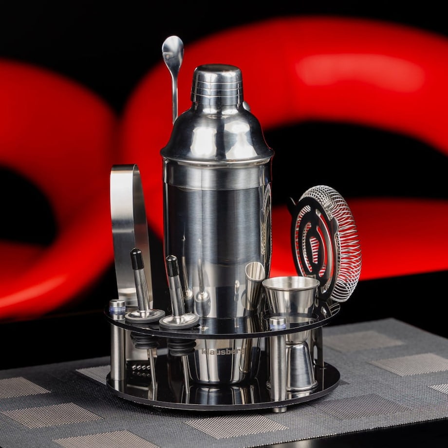 Zestaw barmański 9 elementów Shaker KLAUSBERG srebrny