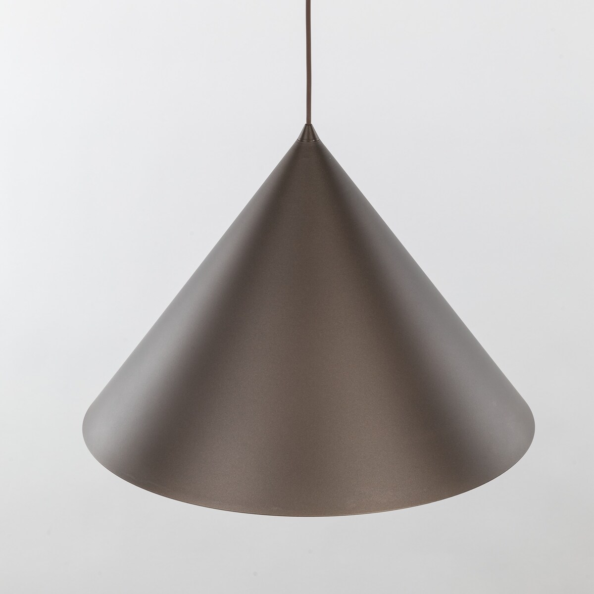 Lampa wisząca CONO BROWN 10062 TK Lighting brązowa stalowa E27 klosz 50 cm regulowana wysokość do salonu i jadalni