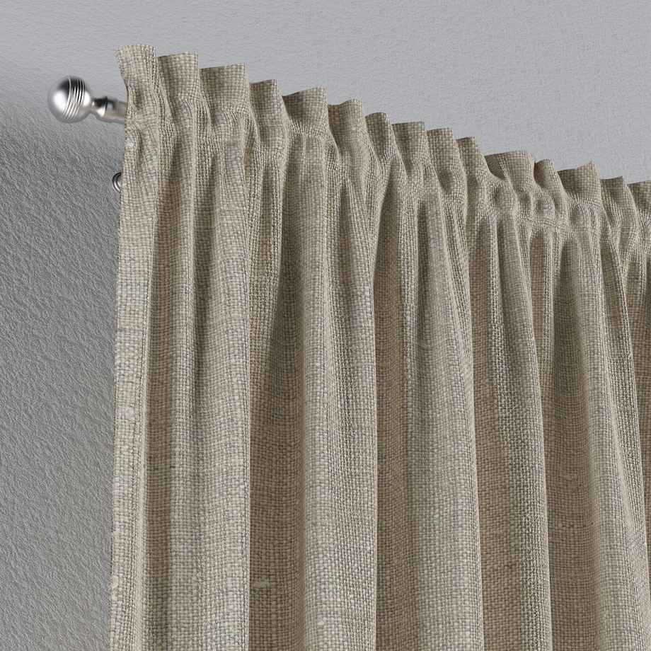Zasłona na kanale z grzywką 1 szt. 130x260 naturalny len