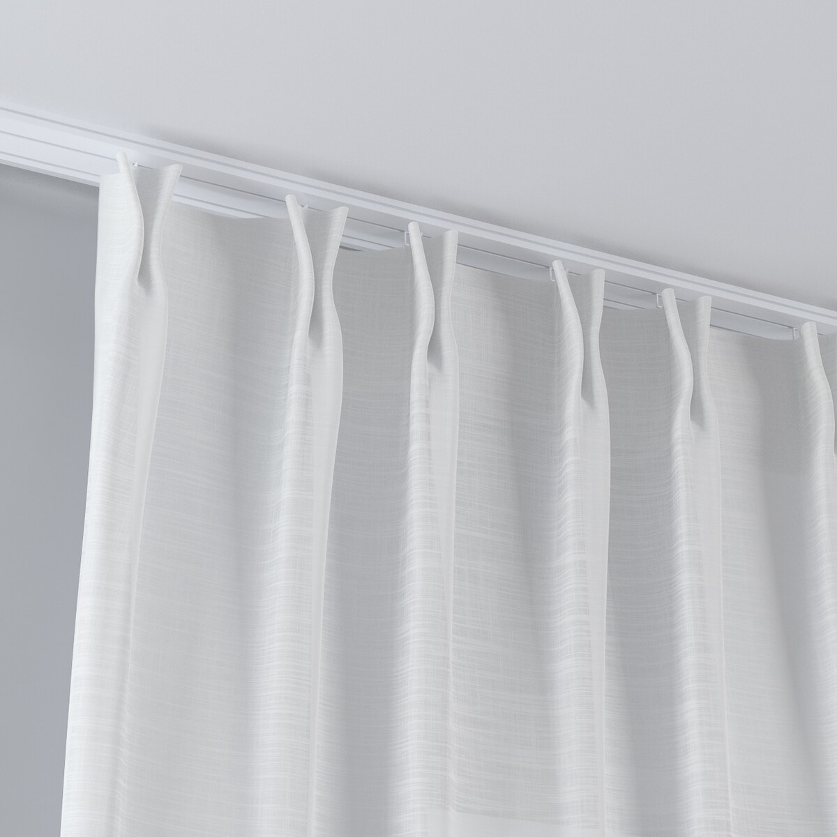 Zasłona na haczykach flex podwójnych 130x260 prześwitujący ecru