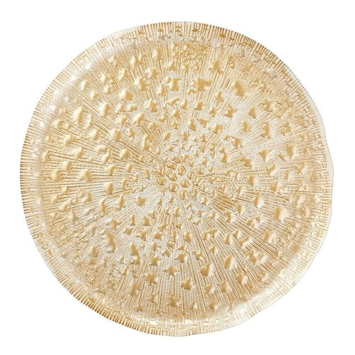 Talerz do ciasta szklany 29 cm CASTELLO GOLD