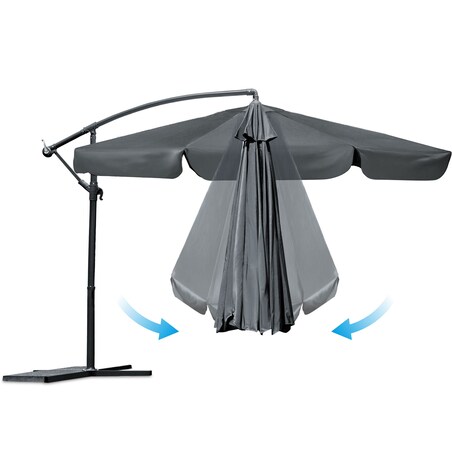 Parasol ogrodowy z wysięgnikiem pokrowiec 8 segmentów ø 350cm Plonos