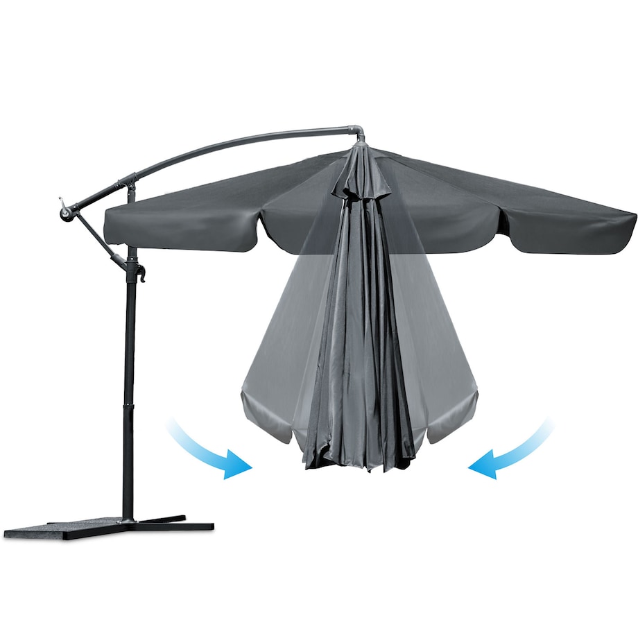 Parasol ogrodowy z wysięgnikiem pokrowiec 8 segmentów ø 350cm Plonos
