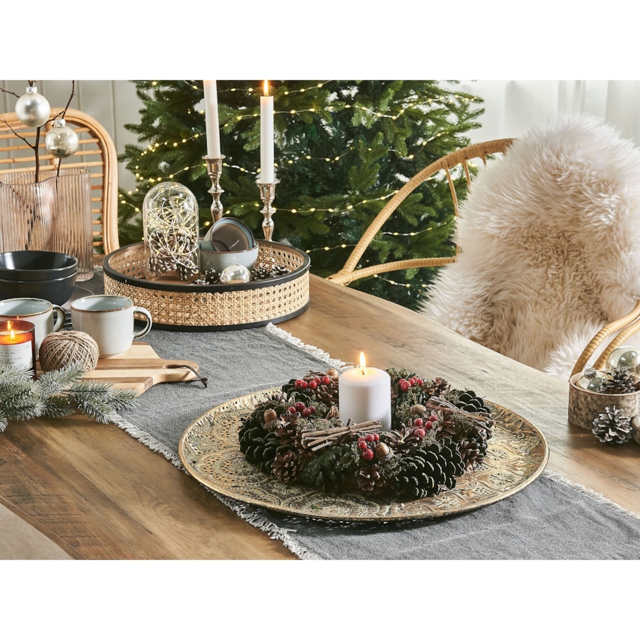 Wianek świąteczny 35 cm zielony NURMES