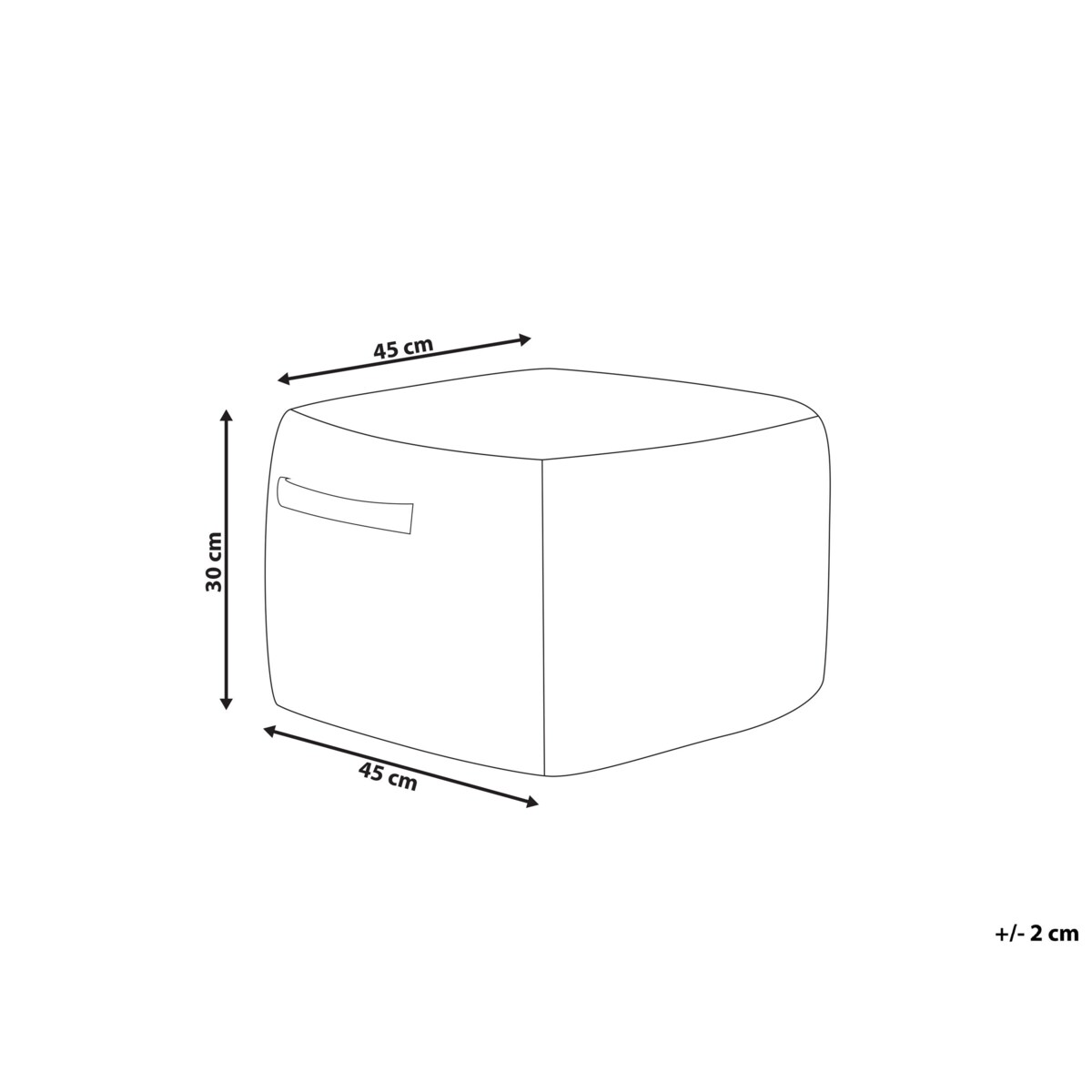 Puf z juty 45 x 45 x 30 cm zielony DHADAR