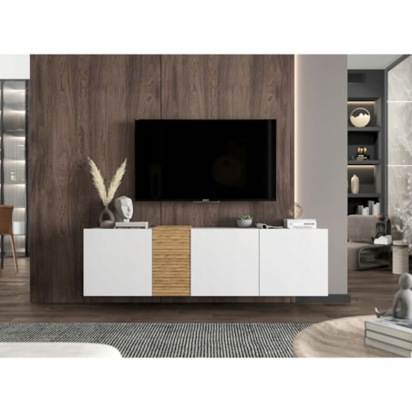 Szafka RTV Loft Komoda RTV Loft Biały MAT 160 cm