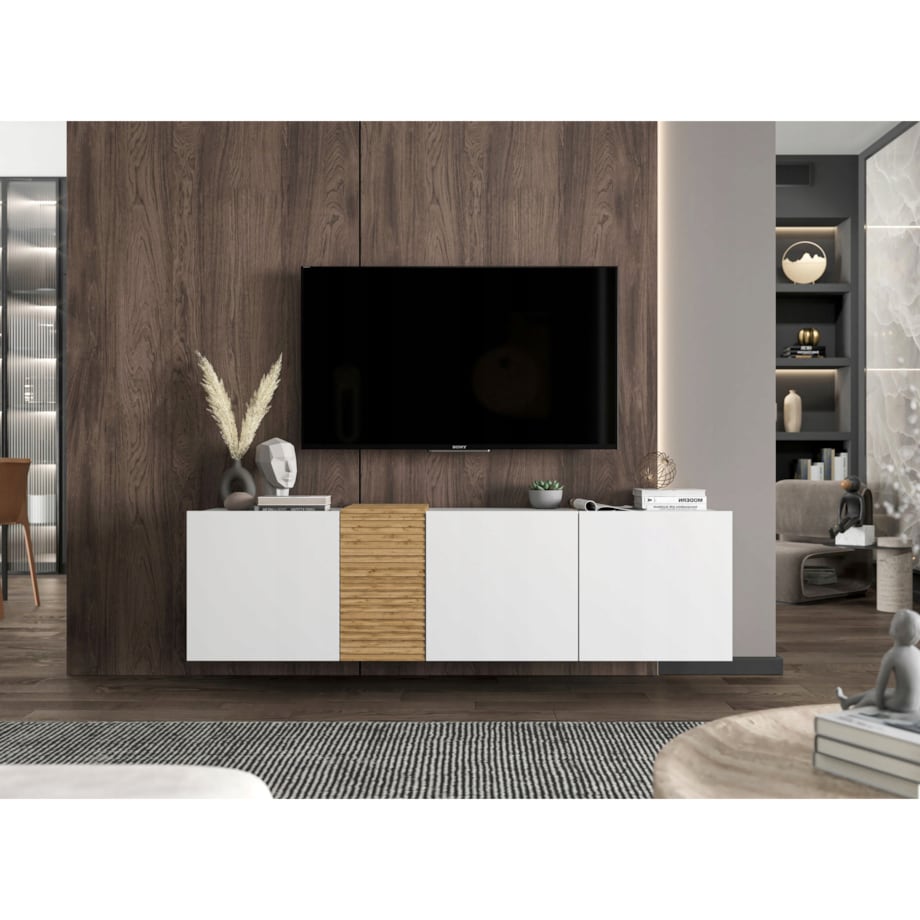 Szafka RTV Loft Komoda RTV Loft Biały MAT 160 cm