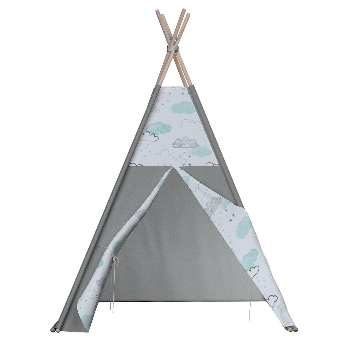 Tipi, ecru-niebieski, 110 x 110 x 155 cm, Magic Collection