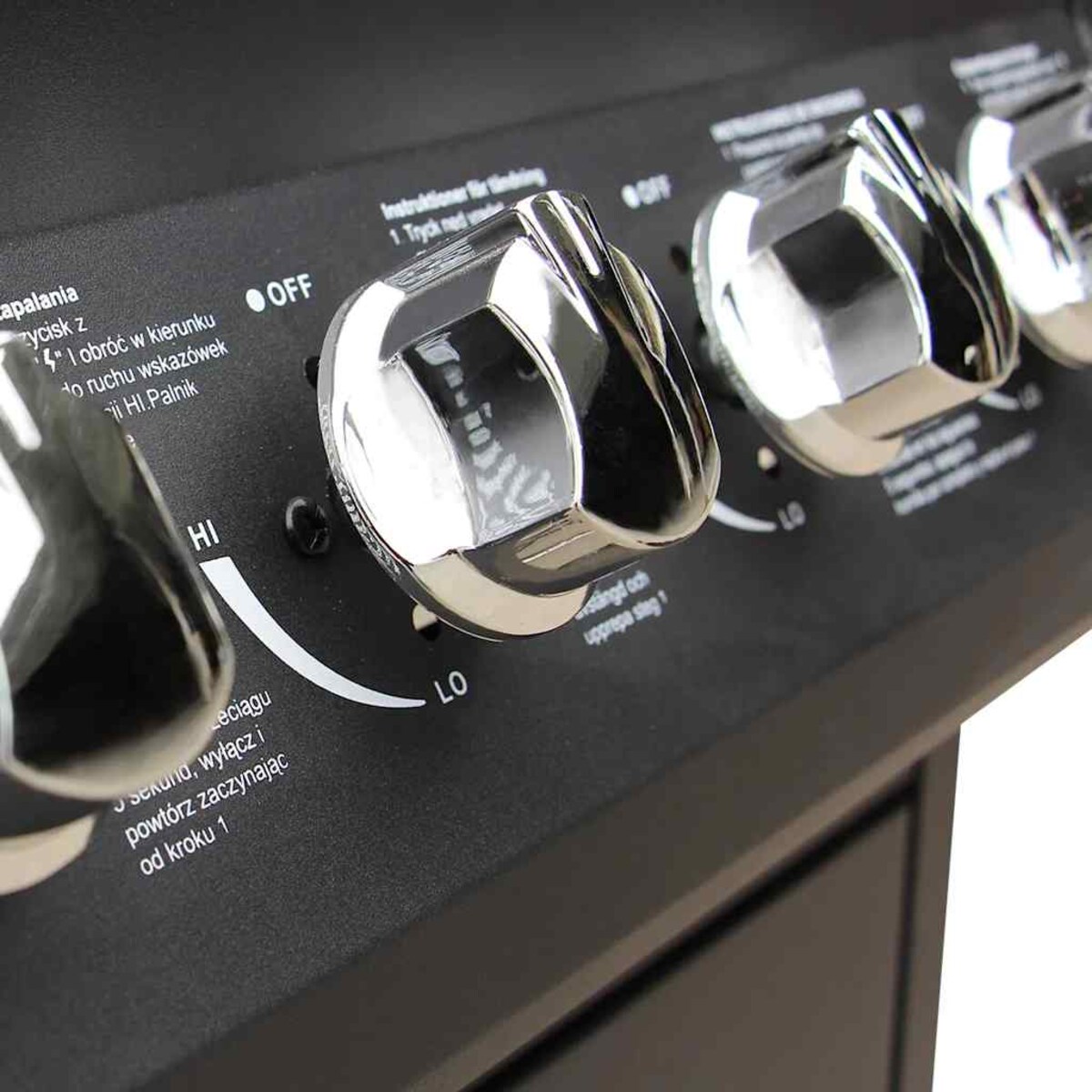 vidaXL Grill gazowy ze strefą gotowania 4+1, kolor czarny