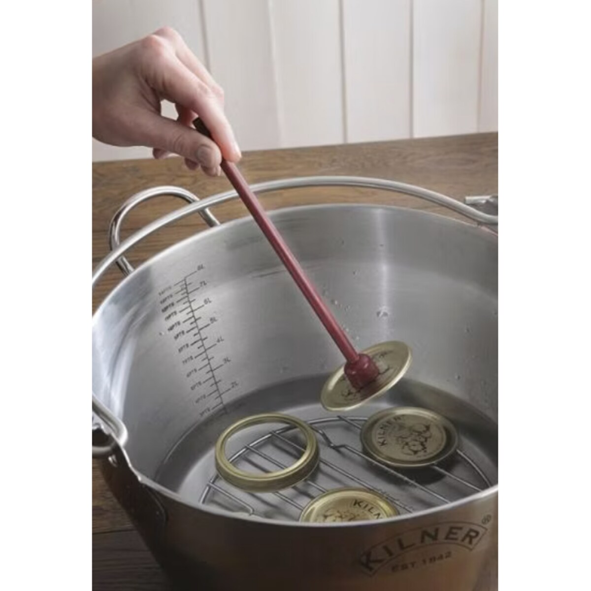 Zestaw do pasteryzacji: termometr + podnośnik do pokrywek, 34 x 12 x 5.5 cm,Kilner