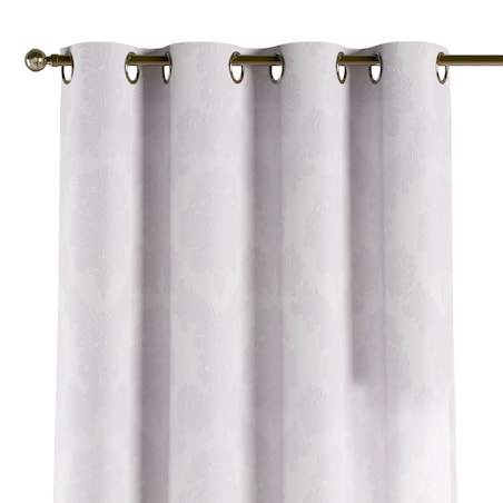 Zasłona na kółkach 1 szt. 130x245 liście akantu na białym tle