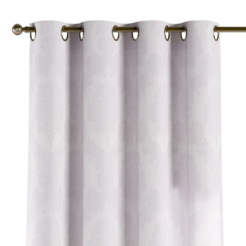 Zasłona na kółkach 1 szt. 130x245 liście akantu na białym tle