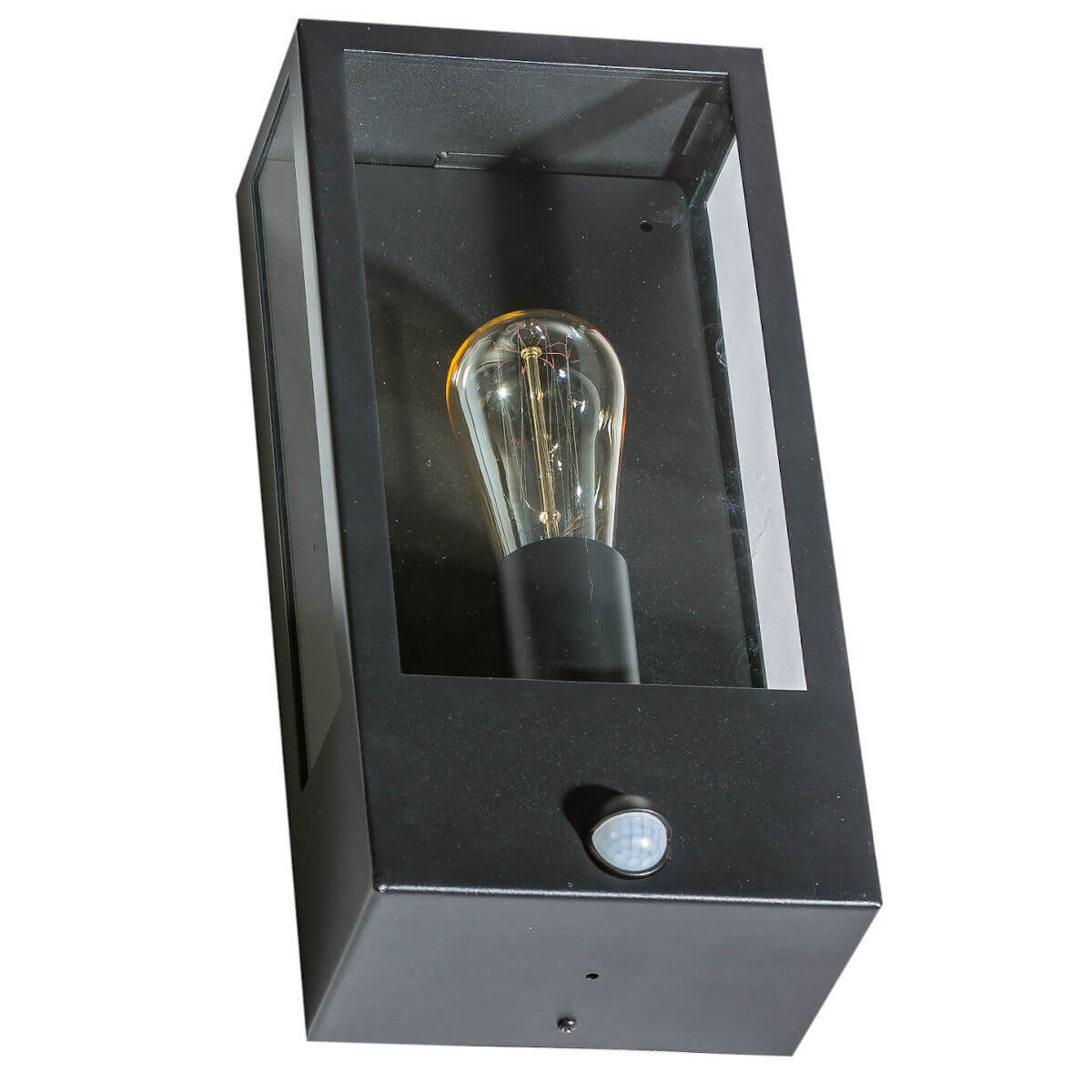 Ścienna lampa zewnętrzna Niklas z czujnikiem ruchu czarna