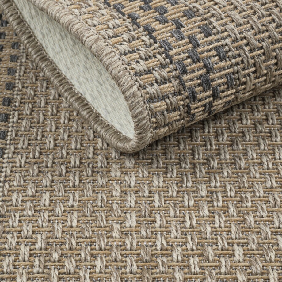 Chodnik płasko tkany Roma 68x114 cm Ramka Beżowy