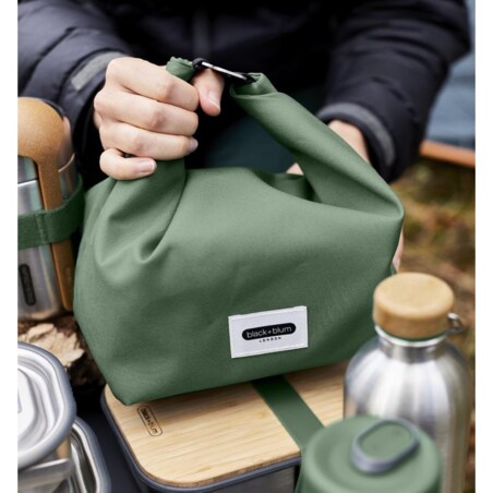 Lunch bag oliwkowy, 15 x 20 x 31 cm, Black+Blum