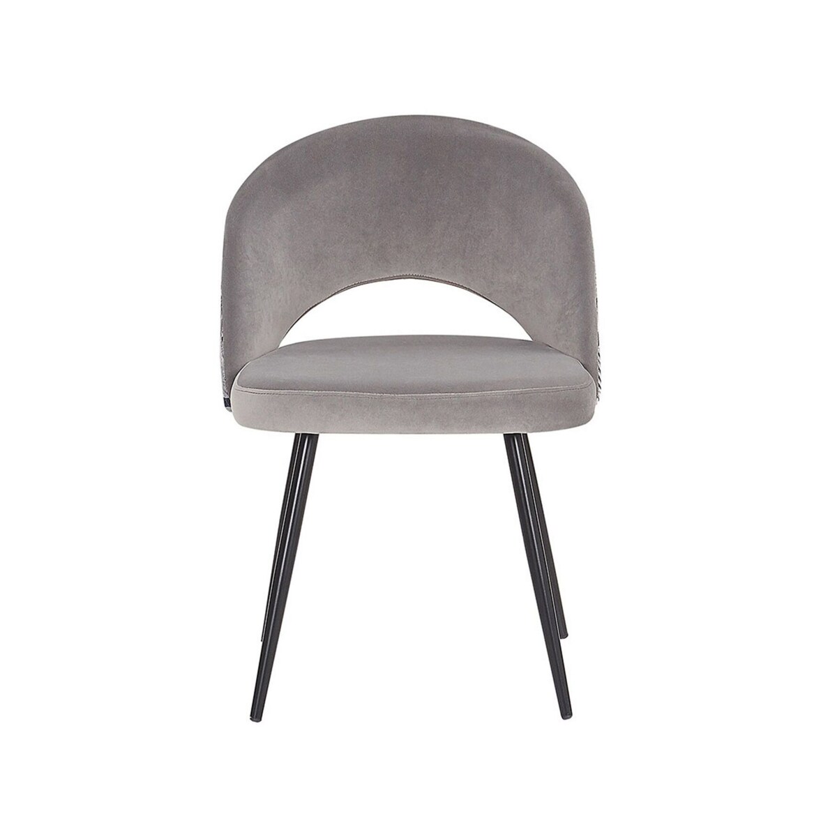 Zestaw 2 krzeseł do jadalni welurowy szary VIVIAN