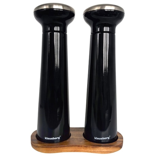 Zestaw młynków ręcznych do pieprzu soli przypraw Solniczka młynek czarny KLAUSBERG