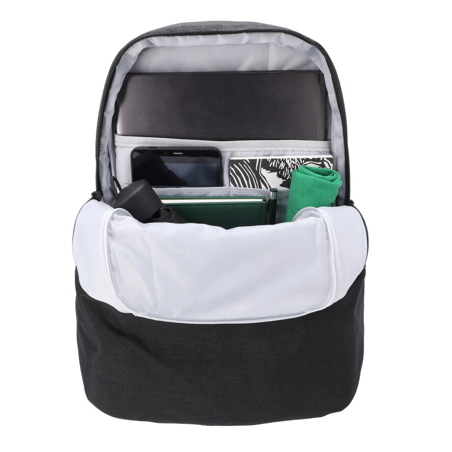 Plecak Czarny / Szary Miejski Podróżny Na Laptop 15,6" Pojemny Do Samolotu