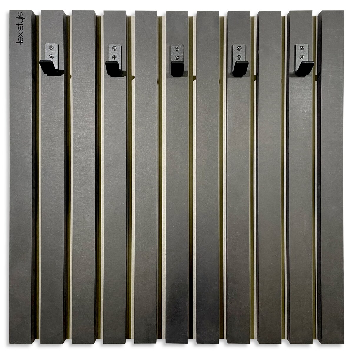 Drewniany wieszak na ubrania Lamele 60cm czarny