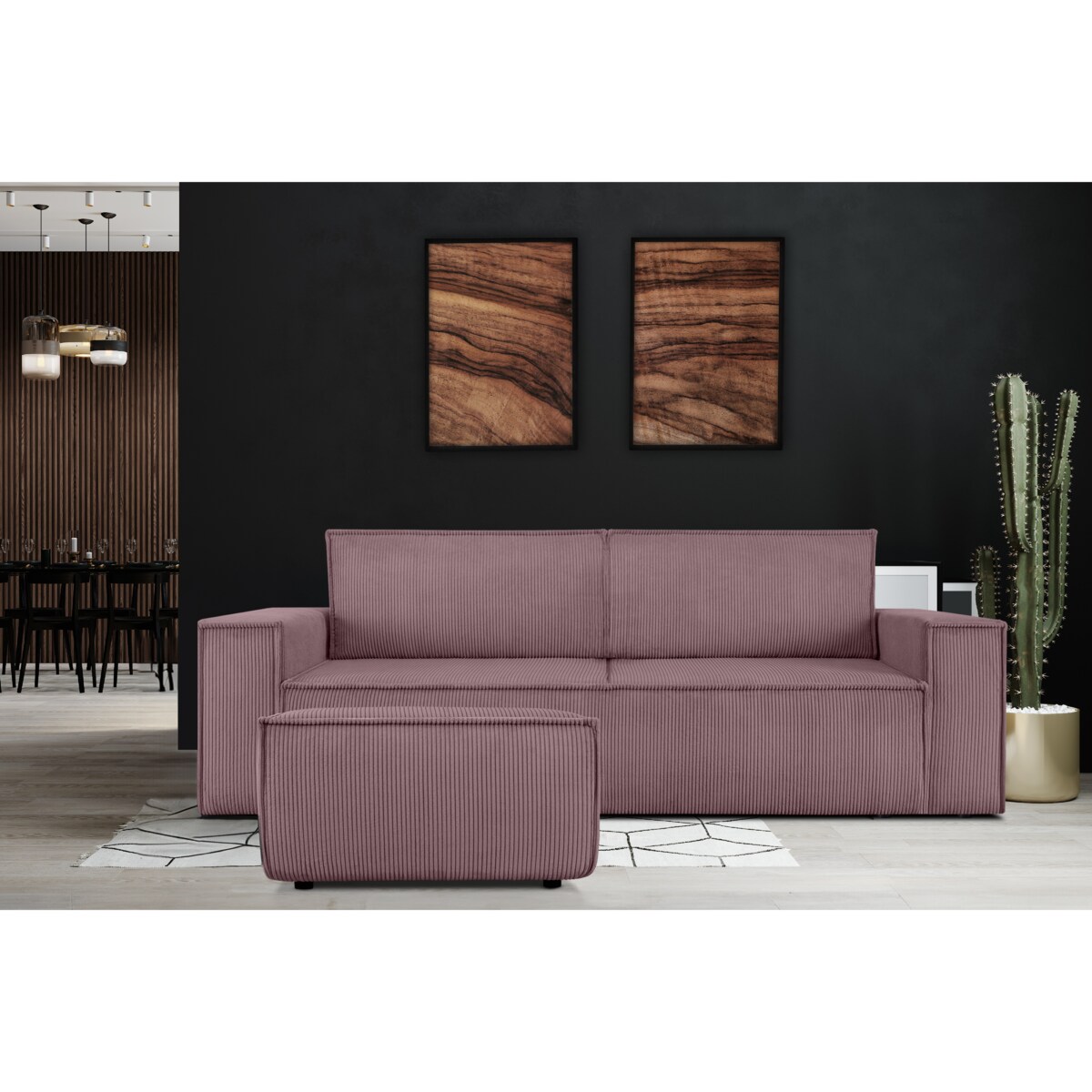 KONSIMO NAPI Puf, kolor fioletowy