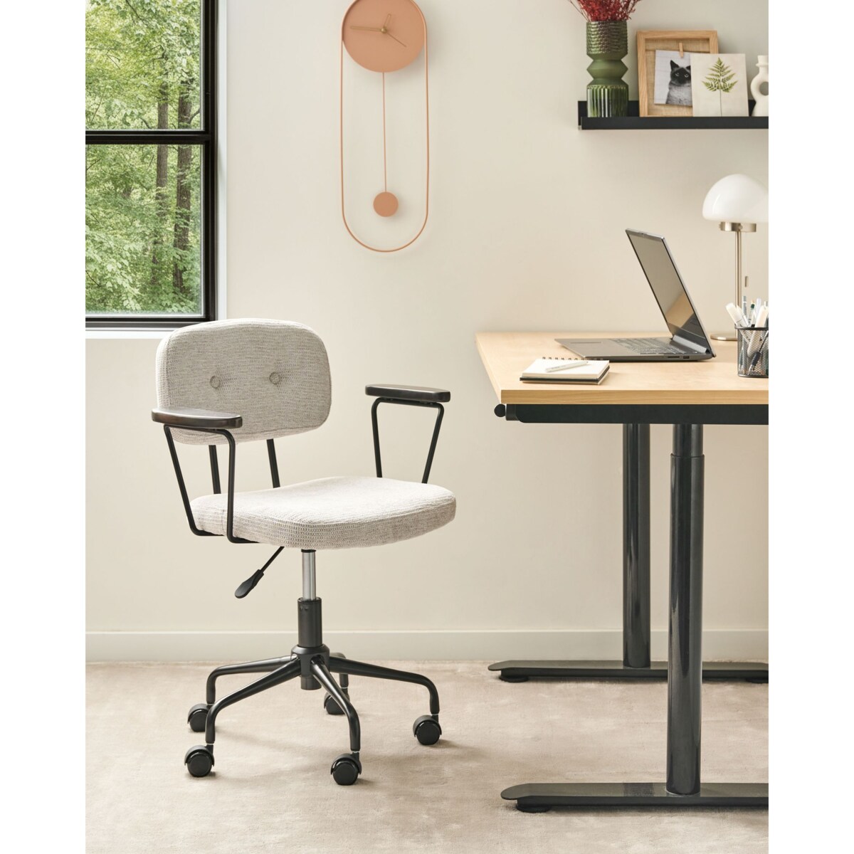 Krzesło obrotowe ALGERITA Jasnoszary