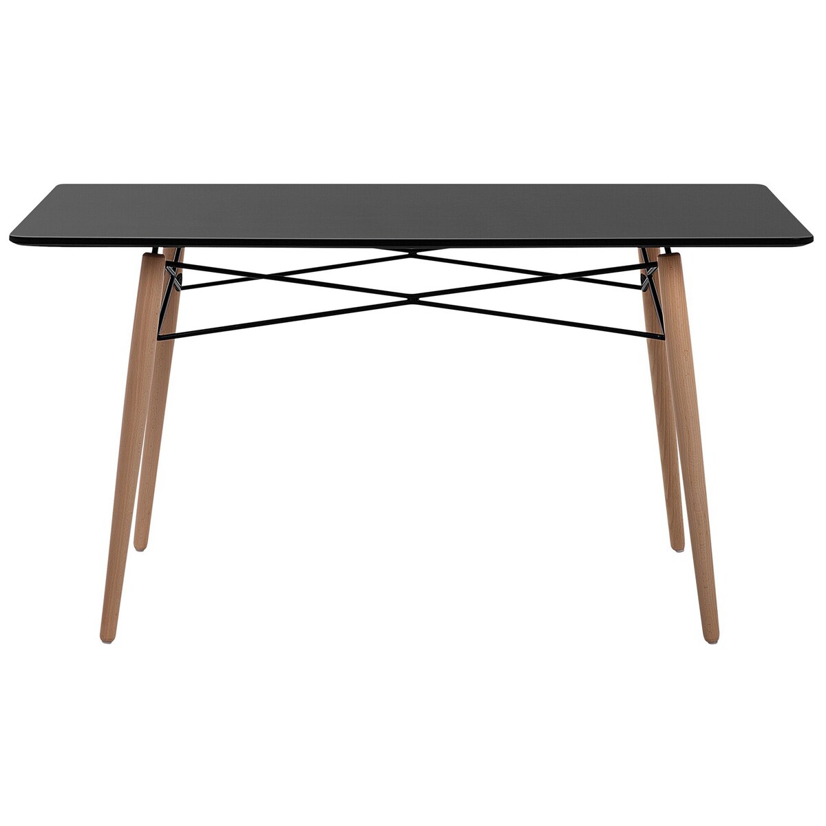 Stół do jadalni BIONDI Buk czarny 140 cm 80 cm