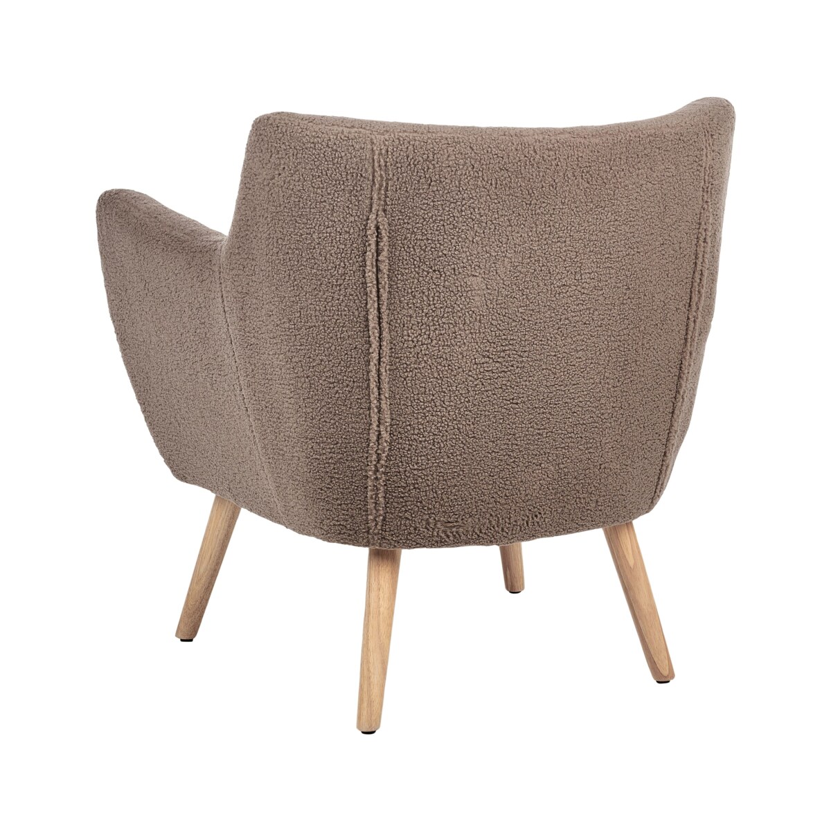 Fotel DRAMMEN Boucle Brązowy