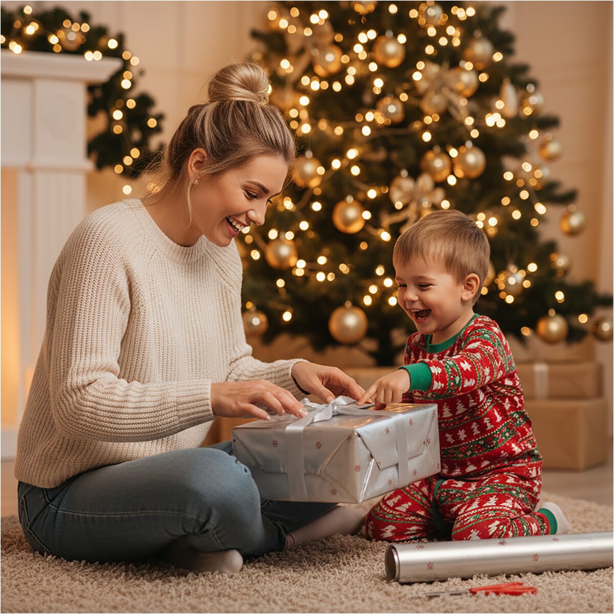 Papier Prezentowy Do Pakowania Prezentów 25 m MEGAROLKA Świąteczny Do Paczek Boże Narodzenie Ozdobny