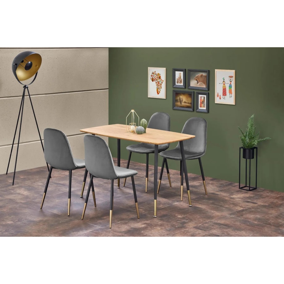 Krzesło tapicerowane K379 VELVET szare