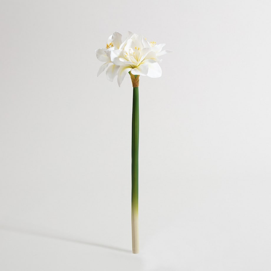 Kwiat sztuczny Amarylis 62 cm cream, 15x62 cm