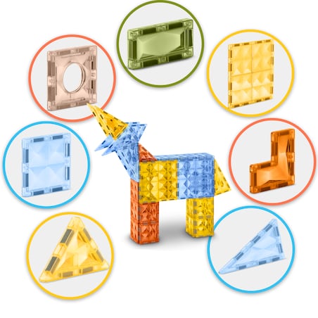 Klocki magnetyczne edukacyjne konstrukcyjne 3d Ricokids