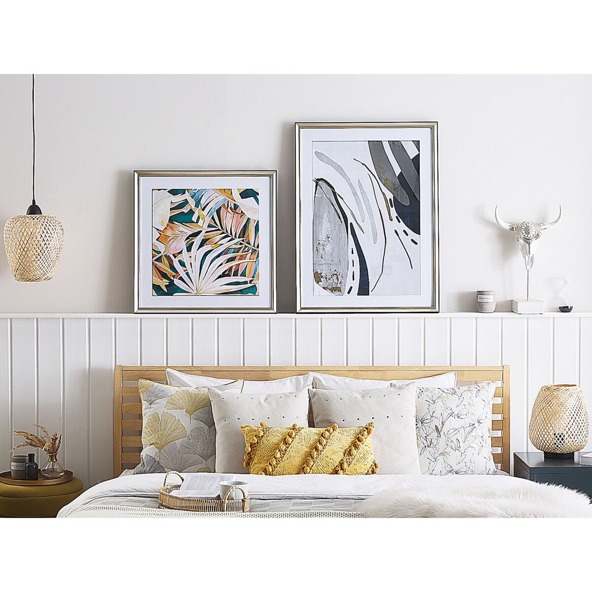 Obraz w ramie abstrakcja 60 x 80 cm szary HIDMO