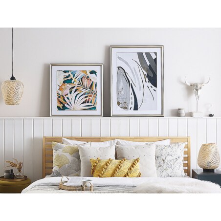 Obraz w ramie abstrakcja 60 x 80 cm szary HIDMO