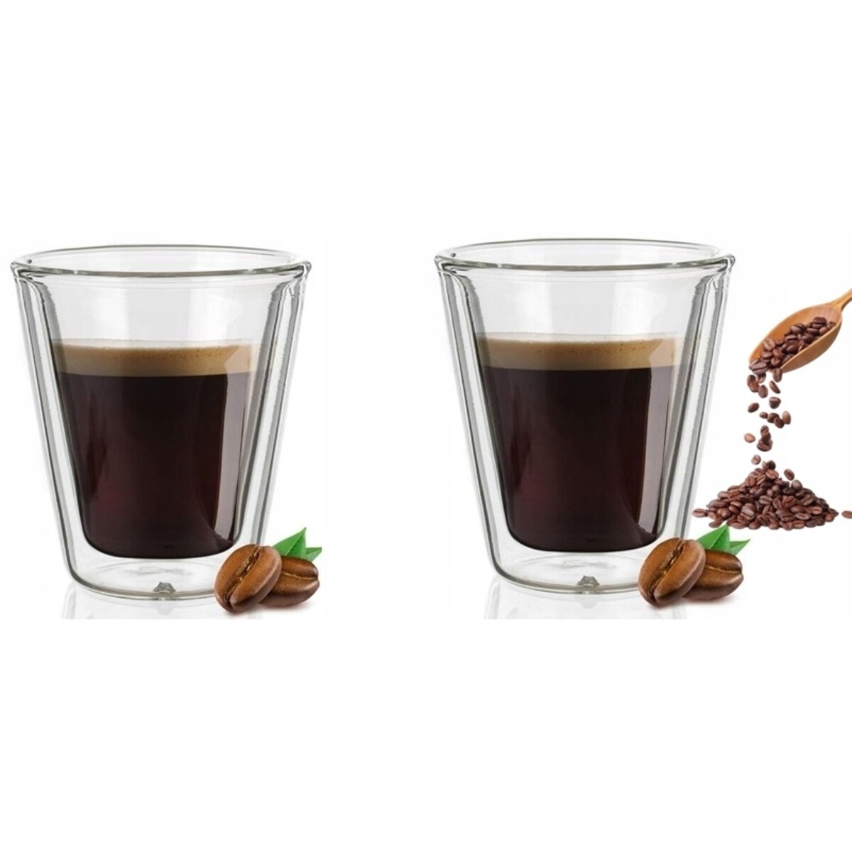 SZKLANKI TERMICZNE bez ucha podwójna ścianka 70 ml espresso MAŁA KAWA 2szt
