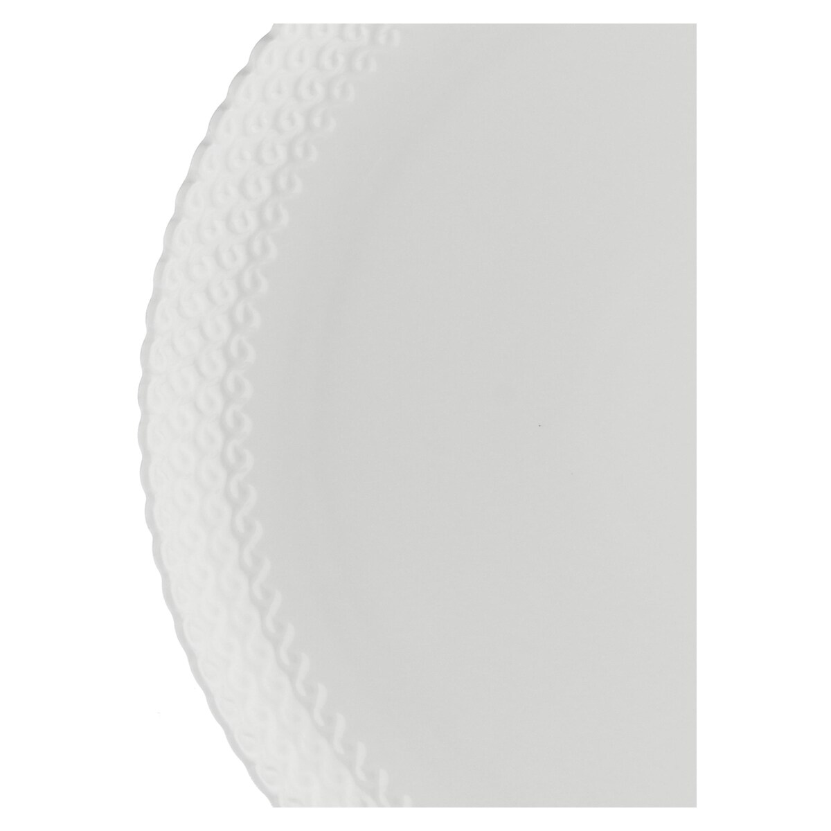 Duży talerz do ciasta Momenti - Biały, 34 cm