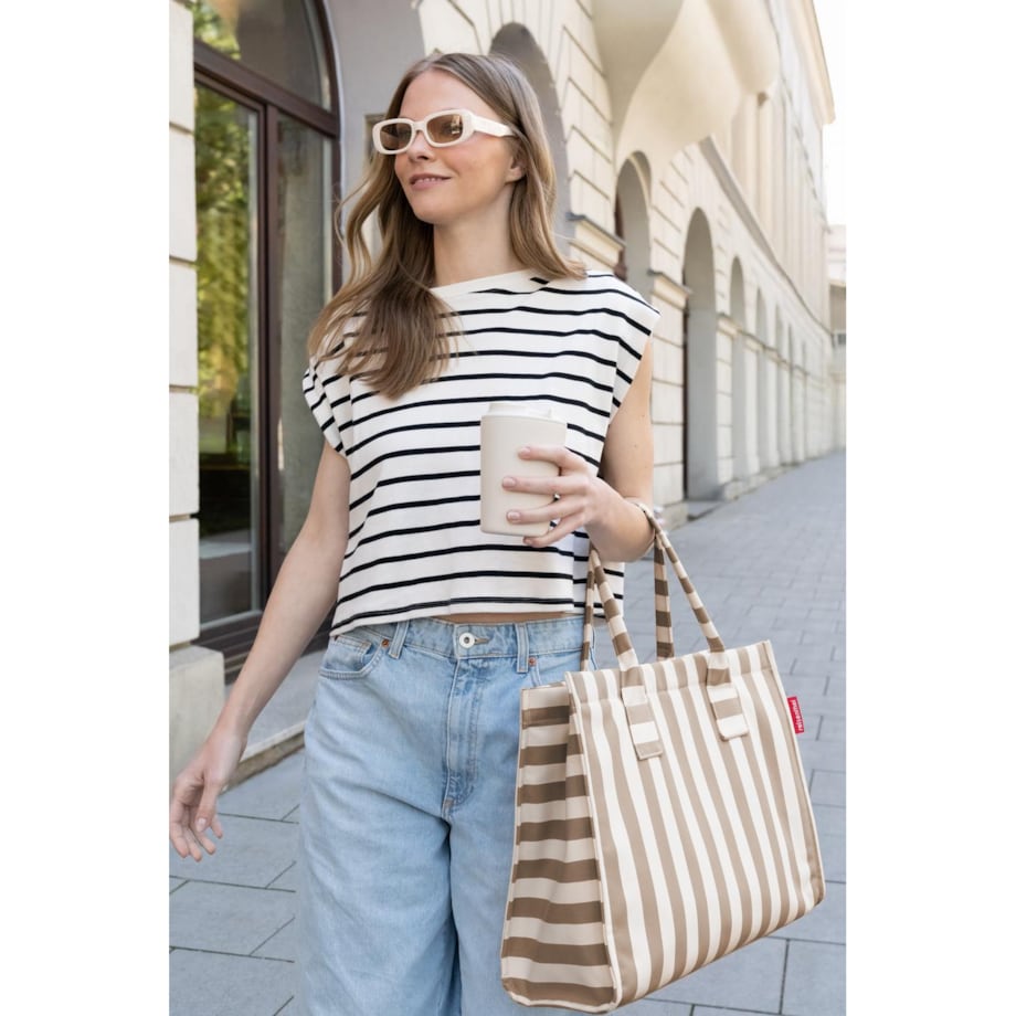Torba DAILY SHOPPER, summerstripes coffee