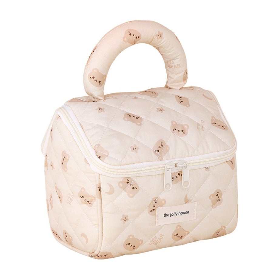 Kosmetyczka rozkładana elegancka kuferek pikowana BEAR KS131K