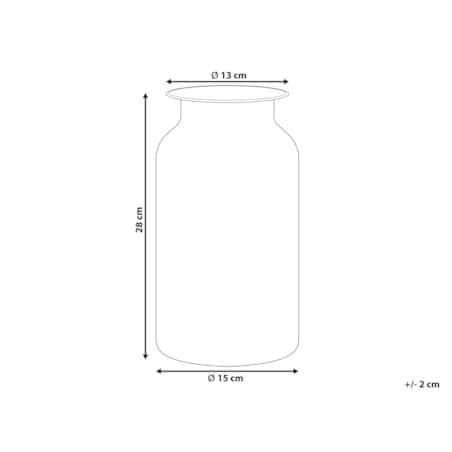 Wazon na kwiaty szklany 27 cm opalizujący wielokolorowy BHATURE