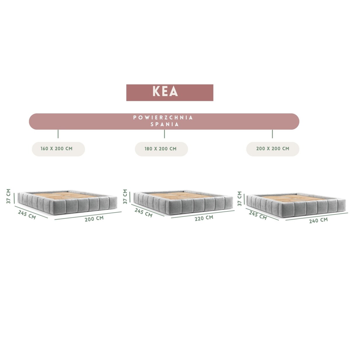 Łóżko tapicerowane KEA 180x200 z pojemnikiem, Brązowy, tkanina Terra NW 26
